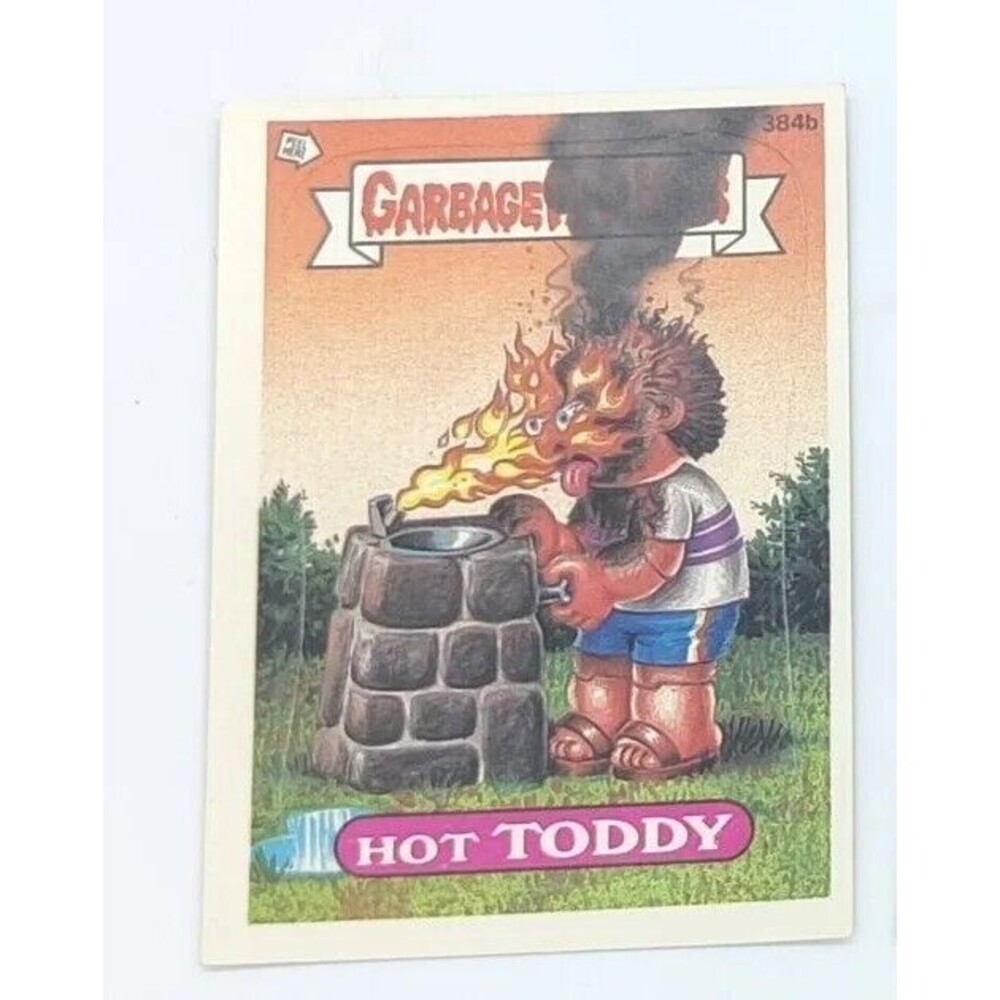 Vintage Garbage Pail Kids 384b Hot Toddy ERRORS! 1987 Card 2 Printing ERRORS!